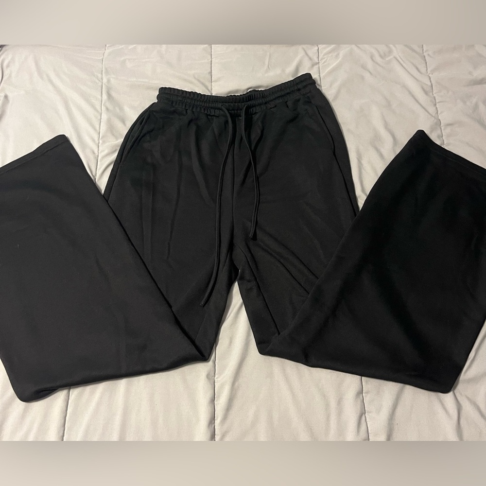 Shein Womens Medium TALL Black Sweatpants